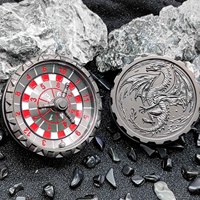 Dés à roulettes polyédriques en métal pour TRPG, cosplay, DND, D20, emballage écologique en boîte cadeau antique avec logo personnalisé