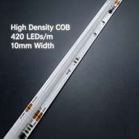 Bande LED COB RVB adressable WS2811 DC 24V, 420 LED/m, 10 mm, flexible, effet de poursuite de couleur, ruban lumineux à pixels