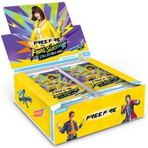 KAYOU <span class=keywords><strong>Free</strong></span> Fire Final Survivor, Tarjetas Coleccionables, Paquete de Supervivencia, Serie SEA 1, Juego de Cartas Coleccionables Oficial, Edades 14+, Venta al por Mayor/Menor - Product Image 1