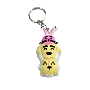 Custom Plastic Keychains Creative Cartoon Anime PVC Durable Waterproof Letterpress Printed Bottle Opener Keychain