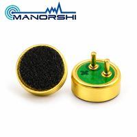 Microphone à condensateur électret unidirectionnel MANORSHI Mini 2 broches noir et argent
