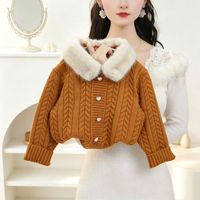 Ensemble Pull en Acrylique pour Filles, Nouvelle Collection Hiver 2026, Style Coréen, Manteau en Maille Torsadée et Jupe à Manches Longues, Ensemble Deux Pièces