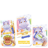 Livre interactif à rabats personnalisé OEM/ODM pour enfants, livre d'apprentissage préscolaire avec languettes à tirer, impression de livres à rabats