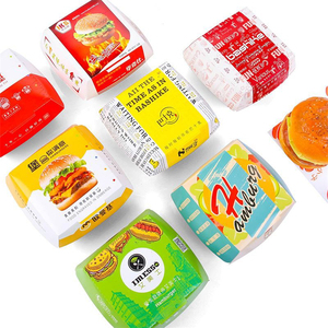 Cajas de Comida Rápida Biodegradables Personalizadas para Llevar, Cajas para Hamburguesas y Papas Fritas en Color Negro y Rosa, Caja para Almuerzo de Alitas de Pollo y Hamburguesas - Product Image 3
