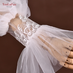 YouLaPan VM177 Manches longues sans doigts en dentelle et résille monocouche pour femmes, pour mariages, enterrements de vie de jeune fille et décorations de fête - Product Image 2