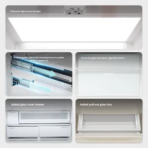 MiniJ 508Pro 2.0 Large Capacity <b>Refrigerator</b> Retro French Style Automatic Ice Maker Air-Cooled Wholesale Household <b>Refrigerators</b> - Product Image 6