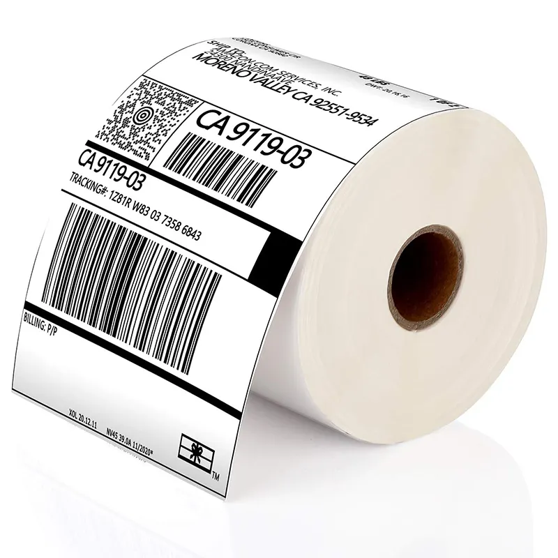 Thermal Mailing Address Paper Label Rolls Printer 150mmx100mm Shipping 4x6 Labels For Logistics