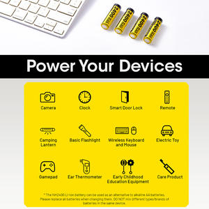 Batterie AA rechargeable USB-C NH2400, 2400 mAh, haute capacité, lithium 1,5 V, charge directe, microphone karaoké, en stock - Product Image 4