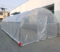 Serre tunnel en plastique de 4x8m avec roulettes