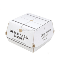 Boîtes à hamburgers biodégradables sur mesure avec logo et couleurs personnalisés, fabriquées sur commande par une entreprise spécialisée avec un contrôle qualité strict