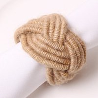 Porte-serviettes de luxe corde nouée Bobo chanvre fournitures de fête de mariage décoration de Table à manger Vietnam