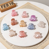 Pince à cheveux mini rétro couleur gelée, vente en gros d'usine, accessoire pour chignon arrière de la tête pour femme, avec logo personnalisé