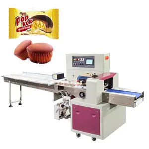 Hot sealing Bakery Food Automatic Pastry Wrapping Machine cake bread pita bread Pillow Bag packing machine