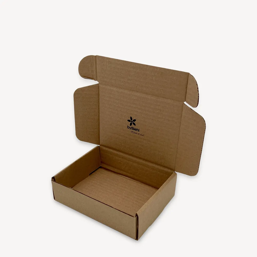 थोक छोटे शिल्प के साथ भूरे रंग के कागज नालीदार पैकेज मेलिंग शिपिंग बक्से कस्टम लोगो