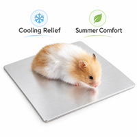 Tapis rafraîchissant en aluminium pour lapins et chinchillas, plaque de dissipation thermique pour petits animaux et hamsters