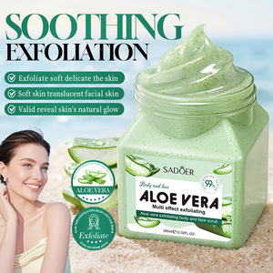 Crème exfoliante pour le <span class=keywords><strong>corps</strong></span> et le visage à l'extrait d'<span class=keywords><strong>aloe</strong></span> <span class=keywords><strong>vera</strong></span>, nettoyage en profondeur, 350 ml, marque privée - Product Image 1