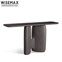 WISEMAX FURNITURE Mobilier d'intérieur minimaliste nordique Table d'entrée rectangulaire Table console décorative en bois massif pour hall d'hôtel