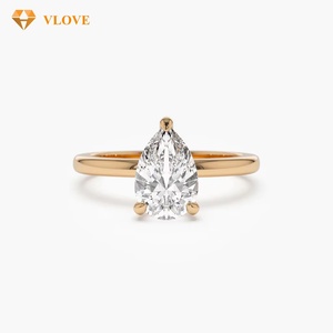 Ensemble <span class=keywords><strong>de</strong></span> bagues <span class=keywords><strong>de</strong></span> mariage en or 18 carats avec <span class=keywords><strong>diamant</strong></span>, certificat GIA, bague en or véritable 14 carats, bagues <span class=keywords><strong>de</strong></span> fiançailles pour femmes, <span class=keywords><strong>diamant</strong></span> véritable - Product Image 4