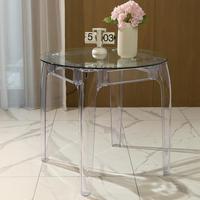 Table de mariage en acrylique transparent, table rectangulaire de luxe transparente pour réception de mariage, banquet, événement, fête