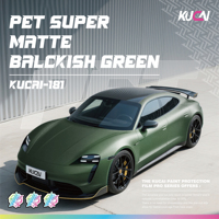 Film Vinyle Adhésif Mat Vert Noir pour Voiture, Vente Chaude, Direct Usine, Rouleau de Vinyle Adhésif pour Habillage Complet de Voiture, Vente en Gros
