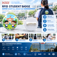 Fabrik-Lieferung Epoxid-NFC-Karte NTAG215 Personalisiertes Wasserdichtes RFID-Smart-Badge für Schulanwesenheitserkennung