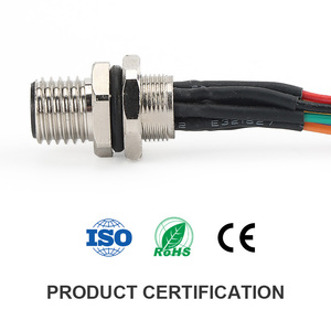 M8 hàn dây bên trong hàng không cắm kết nối hội đồng quản trị kết thúc nam đầu phía sau khóa IP67 lớp không thấm nước công nghiệp cắm 2pin ~ 8 lõi - Product Image 3
