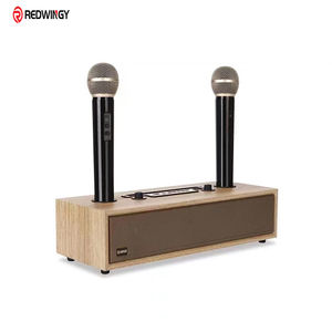 <span class=keywords><strong>Enceinte</strong></span> sans fil stéréo pas chère avec caisson de basses, <span class=keywords><strong>enceinte</strong></span> sans fil en bois avec double microphone, <span class=keywords><strong>support</strong></span> de téléphone portable <span class=keywords><strong>DIY</strong></span>, karaoké à domicile - Product Image 4