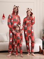 Pyjamas de Noël imprimés assortis en gros pour toute la famille – Combinaison une pièce pour dormir et se détendre à la maison