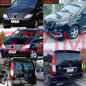 Kit de carrosserie ancien à nouveau pour VIANO 2006-2015 Grille de pare-chocs avant et arrière au style Maybach avec découpes pour <span class=keywords><strong>crochet</strong></span> de remorquage - Product Image 2