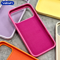 VAWI V-S07 Coque de téléphone en silicone couleur unie tendance, sensation de peau luxueuse, pour iPhone 13 14 15 16 17 Pro Max