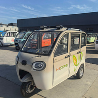 Tricycle électrique spacieux 4 places 6 portes fermé New Energy Tricycle motorisé pour senior Idéal pour les sorties quotidiennes, les voyages en famille