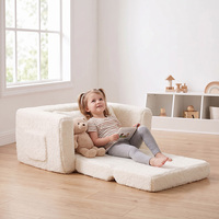   Canapé enfant extensible en peluche, fauteuil lounge en mousse souple pour la maternelle, la maison et les jeux d'intérieur