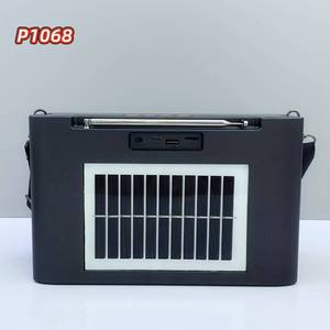 2025 Новый P1068 высококачественный Солнечный Ретро аудио динамик домашний стерео беспроводной динамик на открытом воздухе портативный FM радио Телефон стенд - Product Image 4