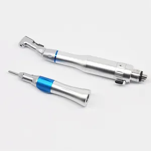 Dental Push Button Low Speed Contra Angle Handpiece Kit With Straight Handpiece Air Motor