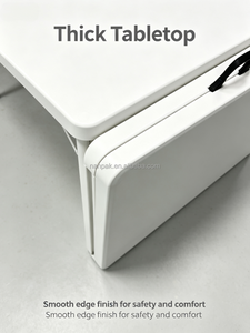 <span class=keywords><strong>Mesa</strong></span> Plegable de Plástico Resistente, Plegable por la Mitad, <span class=keywords><strong>con</strong></span> Asa de Transporte, <span class=keywords><strong>Mesa</strong></span> Rectangular Portátil para Fiestas Infantiles - Product Image 5