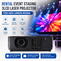 Proyektor Laser 3LCD untuk Acara Sewa, 7200 ANSI Lumens, Desain Portabel Wuxga, Fokus Cepat