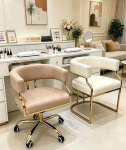 Ensemble de chaises de salon de manucure de qualité supérieure, directement de l'usine, personnalisable, cuir résistant à l'acétone, pieds en acier inoxydable, exclusivement pour la manucure - Product Image 1