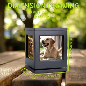 Siyah hatıra tabut köpek kedi Urn <span class=keywords><strong>Pet</strong></span> kremasyon Urn bellek kutusu köpek kül hatıra kutusu - Product Image 5
