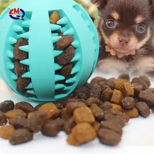 Hund Spielzeug Ball Ungiftig Weiche Haustier Kauen spielzeug Hundefutter Behandeln Feeder Zahn Reinigung Ball IQ Training Ball