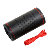 Funda de Volante de Coche Universal de Cuero PU de Alta Calidad Marcan, Cosida a Mano, de Lujo, 38 cm, Múltiples Colores, Logotipo Personalizado, Regalo