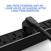 PDU de rack 1U de qualité industrielle |   Multiprise 8 prises avec protection contre les surcharges et interrupteurs |   Barre d'alimentation à montage horizontal