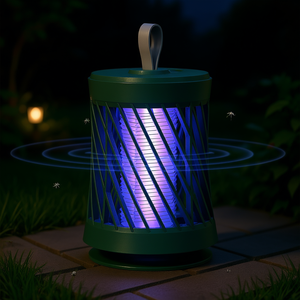 Lámpara eléctrica antimosquitos con luz UV recargable, alcance de 10594 pies cúbicos, uso en interiores y exteriores, modelo de plástico verde - Product Image 2