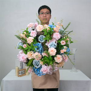 Cheap Price Factory Wholesale <b>Artificial</b> Decorative Flowers Wreaths and Plants for Door Decoration - Product Image 3