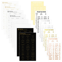 Mini-adhésifs indexés en feuille métallisée, personnalisables pour agendas, organisation et rappels