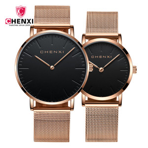 CHENXI Moda in oro Rosa Amante Orologi Da Uomo di Alta Qualità Ultra <span class=keywords><strong>sottile</strong></span> <span class=keywords><strong>Orologio</strong></span> Al Quarzo <span class=keywords><strong>Donna</strong></span> Elegante del Vestito Delle Signore Della Vigilanza Montre Femme - Product Image 1