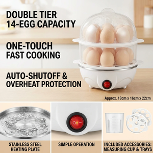 Electric Egg Cooker – 7 Egg Capacity, Automatic Shut-off – Boiled, Poached, Steamed Eggs, Omelet, Egg Custard – <b>Breakfast</b> <b>Maker</b> - Product Image 2