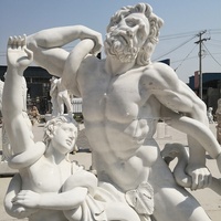 Sculpture grecque en marbre de taille réelle, ancienne, représentant Laocoon et ses fils