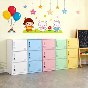 <span class=keywords><strong>ตู้</strong></span>เก็บของเหล็กเคลือบสีฝุ่นแบบซ้อนได้ 1-4 ประตู ปรับแต่งได้ พร้อมกุญแจล็อค หลายสีให้เลือก สำหรับห้องนอนเด็ก - Product Image 3