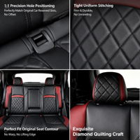 Housses de siège de voiture universelles en cuir imperméable, ensemble complet pour 5 sièges, protection de siège auto de luxe personnalisée pour la plupart des SUV, berlines et camions