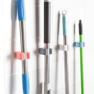 <b>Mop</b> Broom Holder <b>Wall</b> Mounted <b>Mop</b> Holder Household Adhesive Storage Broom Hanger <b>Mop</b> Hook Racks Kitchen Bathroom - Product Image 2